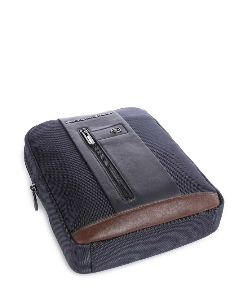 Piquadro Brief 2 Umhängetasche blue/cognac