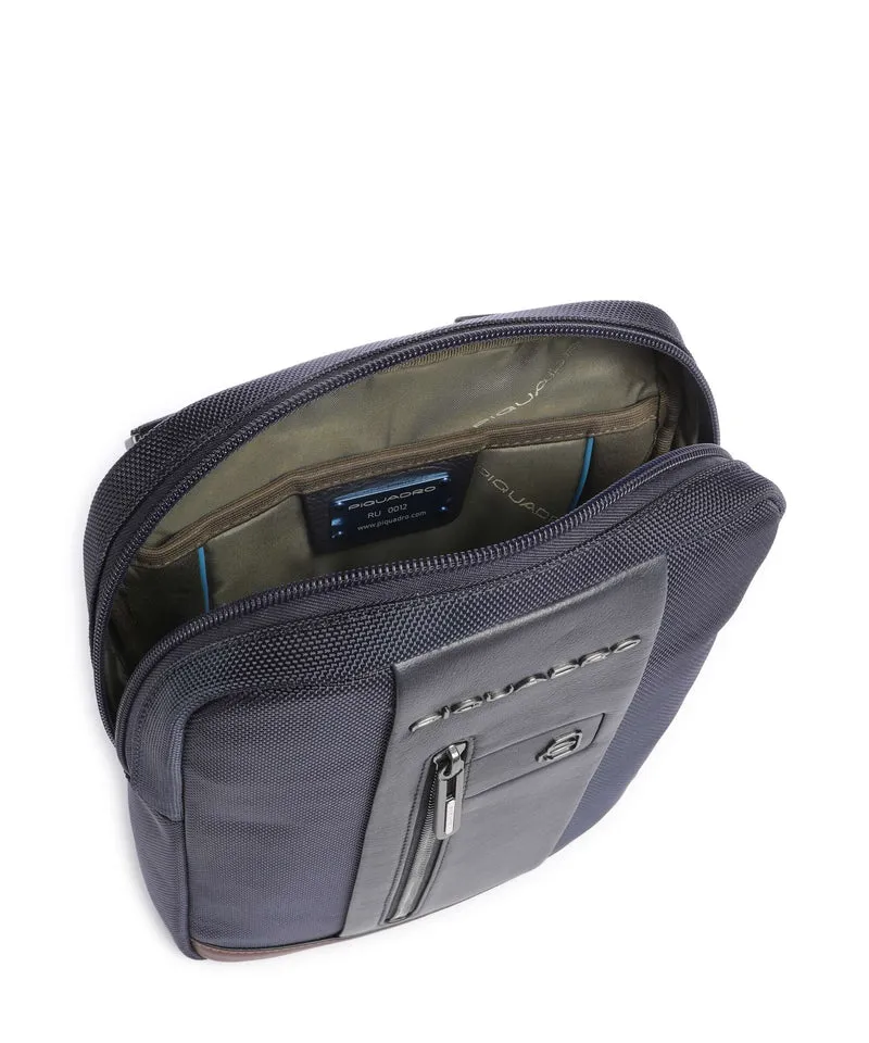 Piquadro Brief 2 Umhängetasche blue/cognac