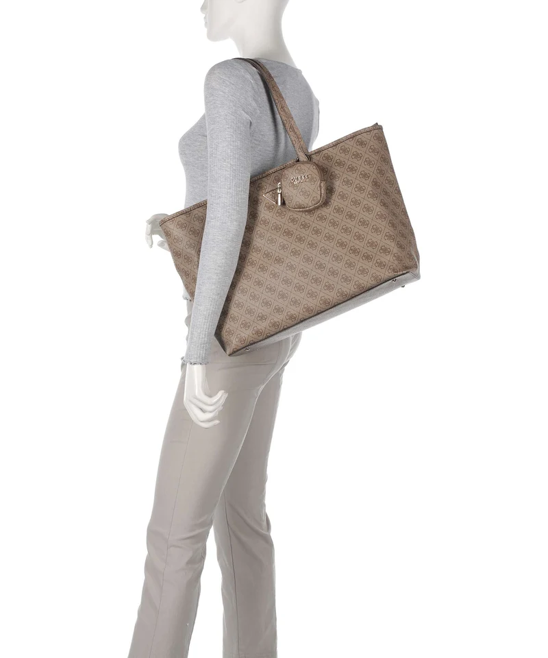 Guess Power Play Shopper latte logo