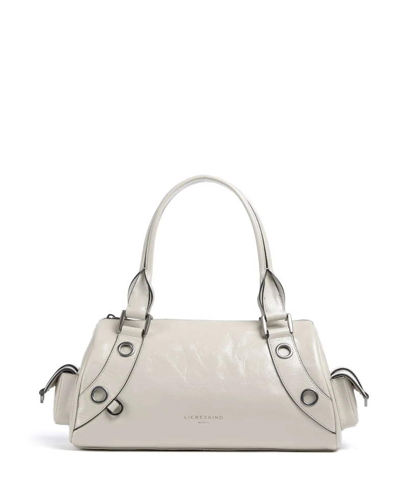 Liebeskind Nika Lack Distressed M Schultertasche milk