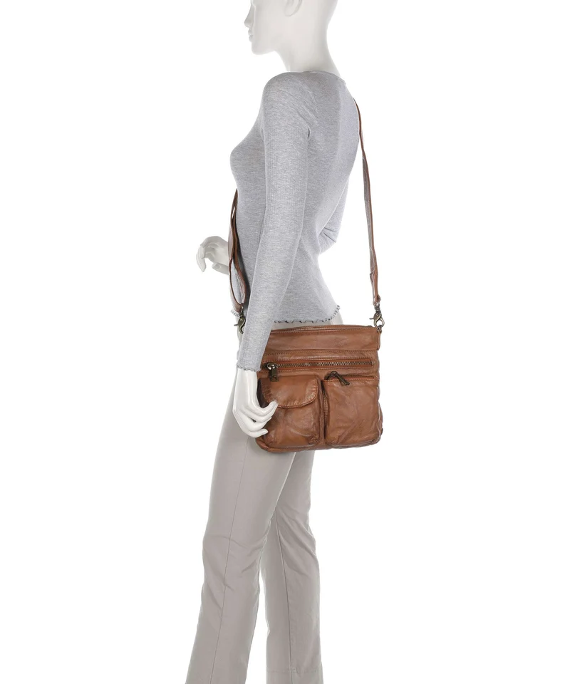 Depeche Power Field Schultertasche cognac