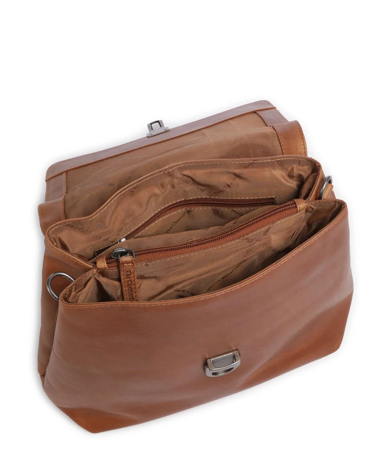 The Chesterfield Brand Wax Pull Up Cow Angera Handtasche cognac