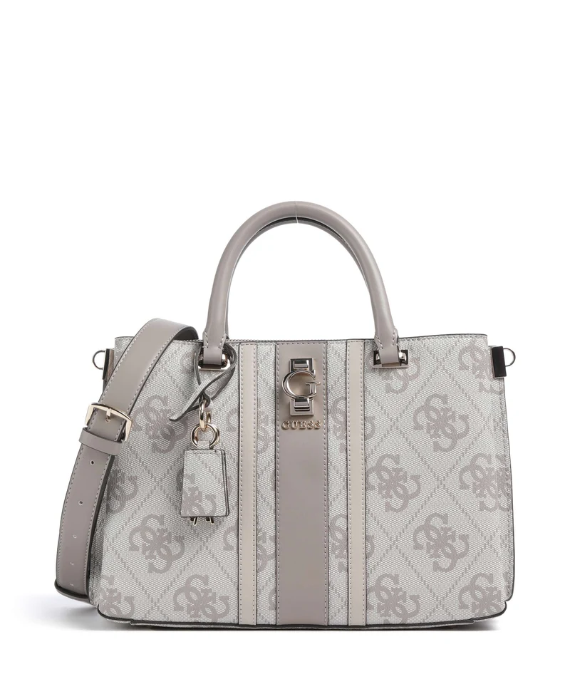 Guess Erenia Handtasche dark taupe logo