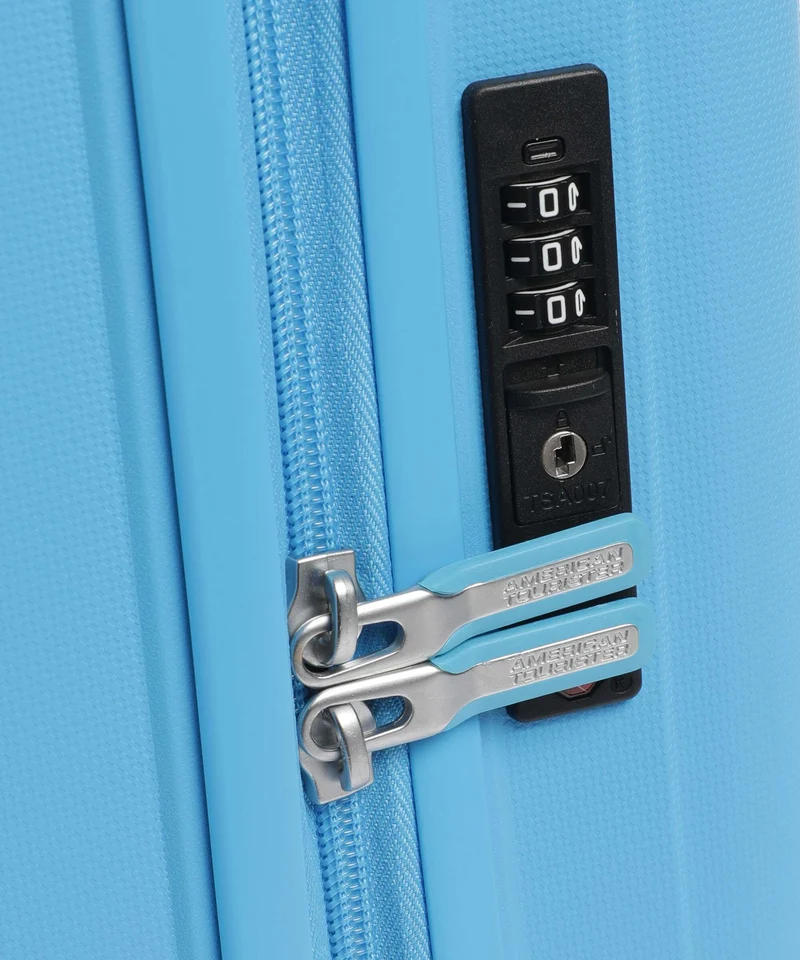 American Tourister Rejoy 4-Rollen Trolley azure blue