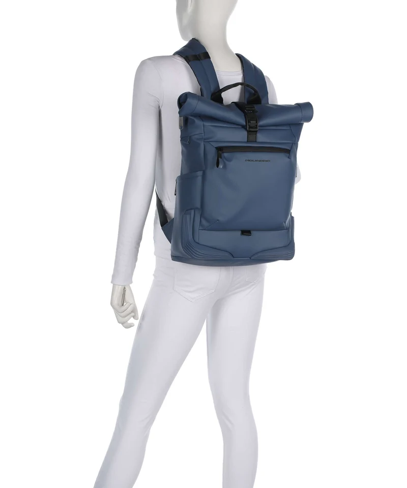 Piquadro Corner Special Rolltop Rucksack avio