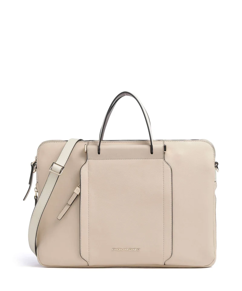 Piquadro Circle Aktentasche beige/cuoio