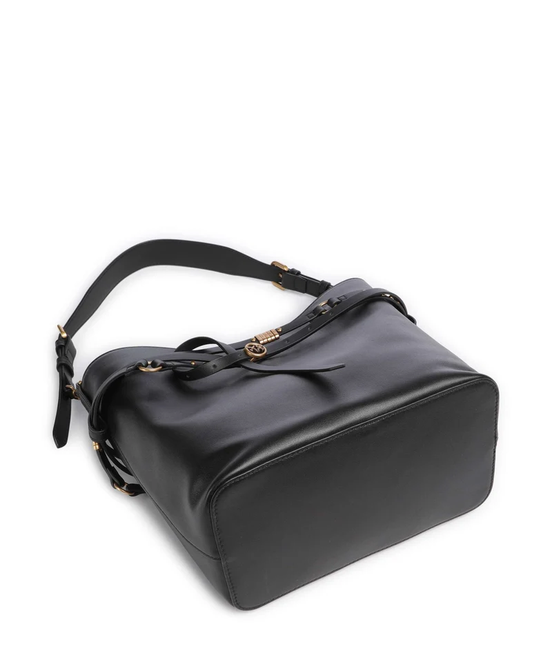Pinko Belt Classic Bucket Handtasche nero/antique gold