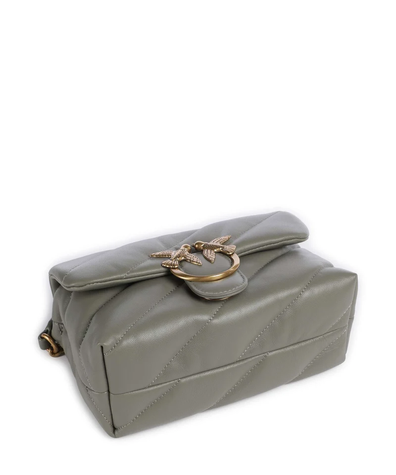 Pinko Love Puff Mini Schultertasche verde vertiver/antique gold