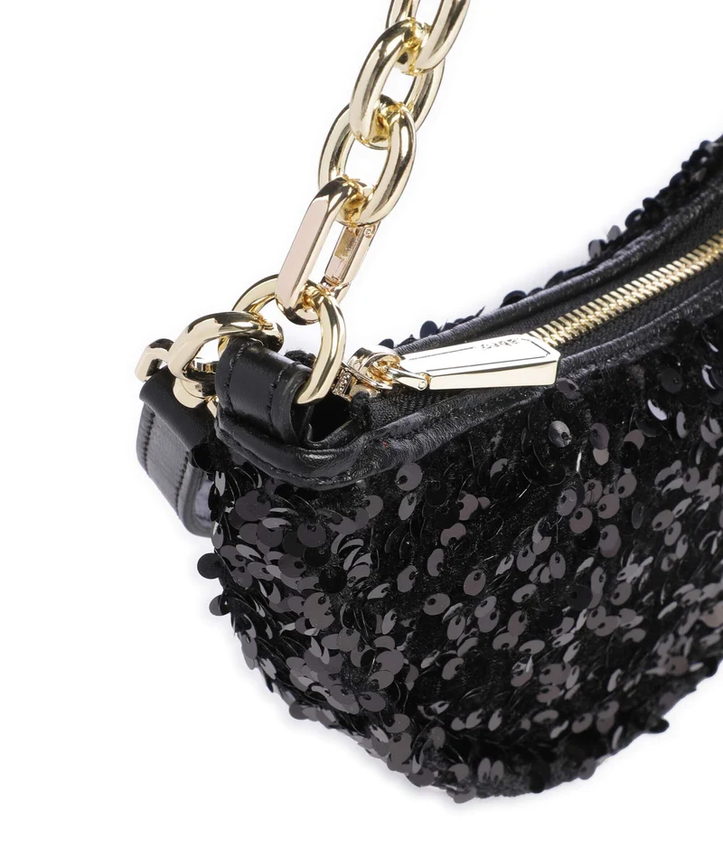 Abro Sequins Moon Schultertasche black/gold