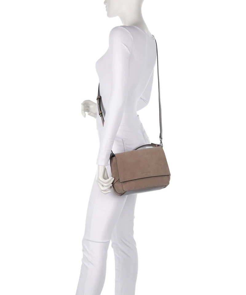 Liebeskind Lilly Suede M Schultertasche neutral gray