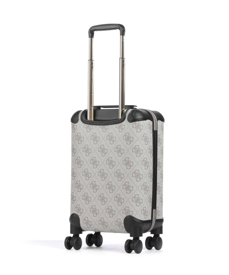 Guess Berta 4G Logo 4-Rollen Trolley dark taupe logo