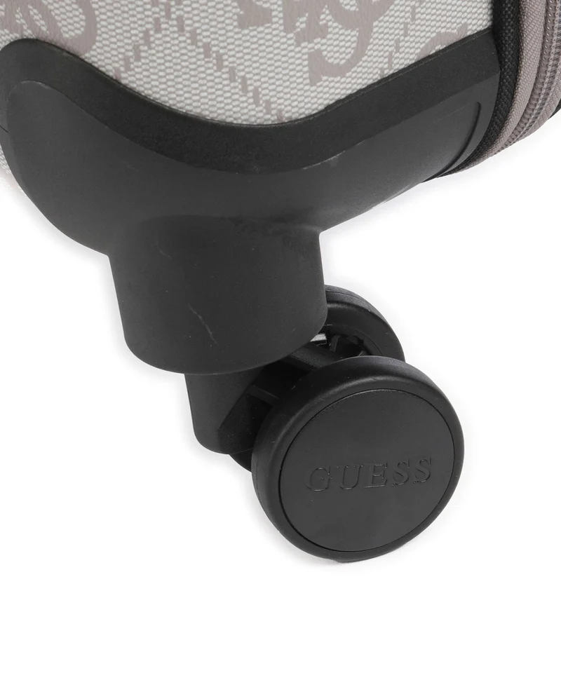 Guess Berta 4G Logo 4-Rollen Trolley dark taupe logo