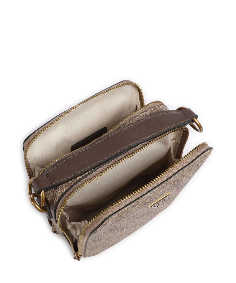 Guess Torino 4G Umhängetasche beige/brown