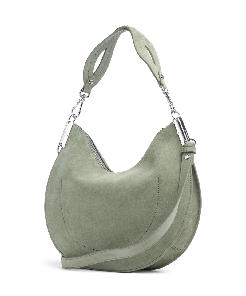 Coccinelle Sunup Suede Beuteltasche greenery