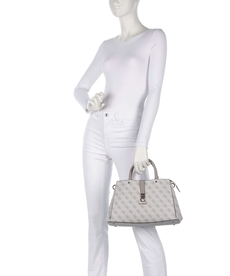 Guess Zamira Handtasche dark taupe logo