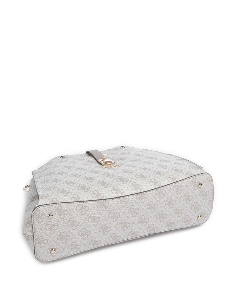 Guess Zamira Handtasche dark taupe logo