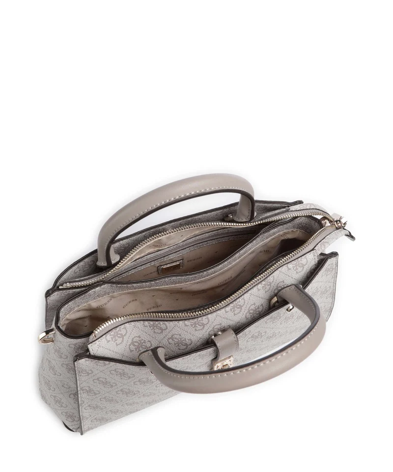 Guess Zamira Handtasche dark taupe logo
