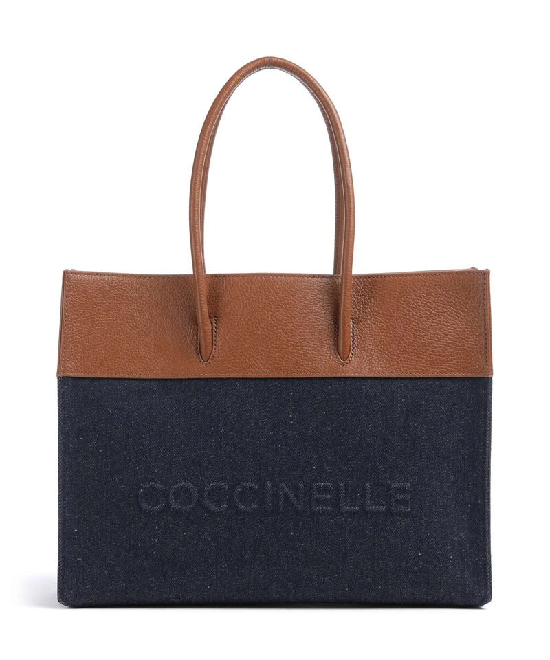 Coccinelle Myrtha Denim Shopper blue/cognac