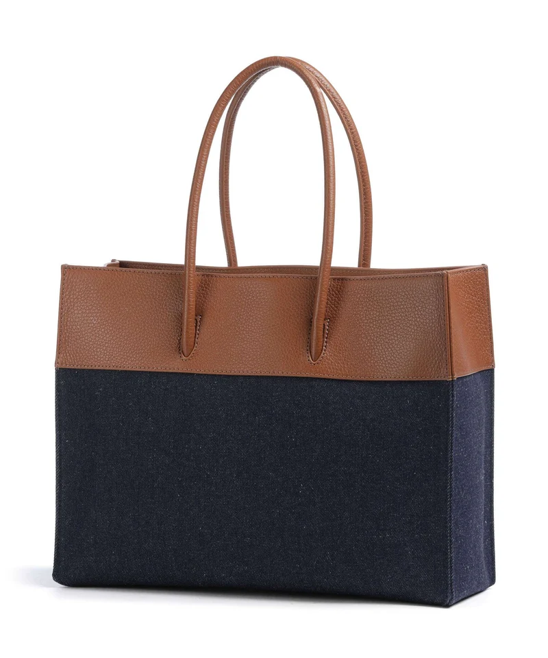 Coccinelle Myrtha Denim Shopper blue/cognac