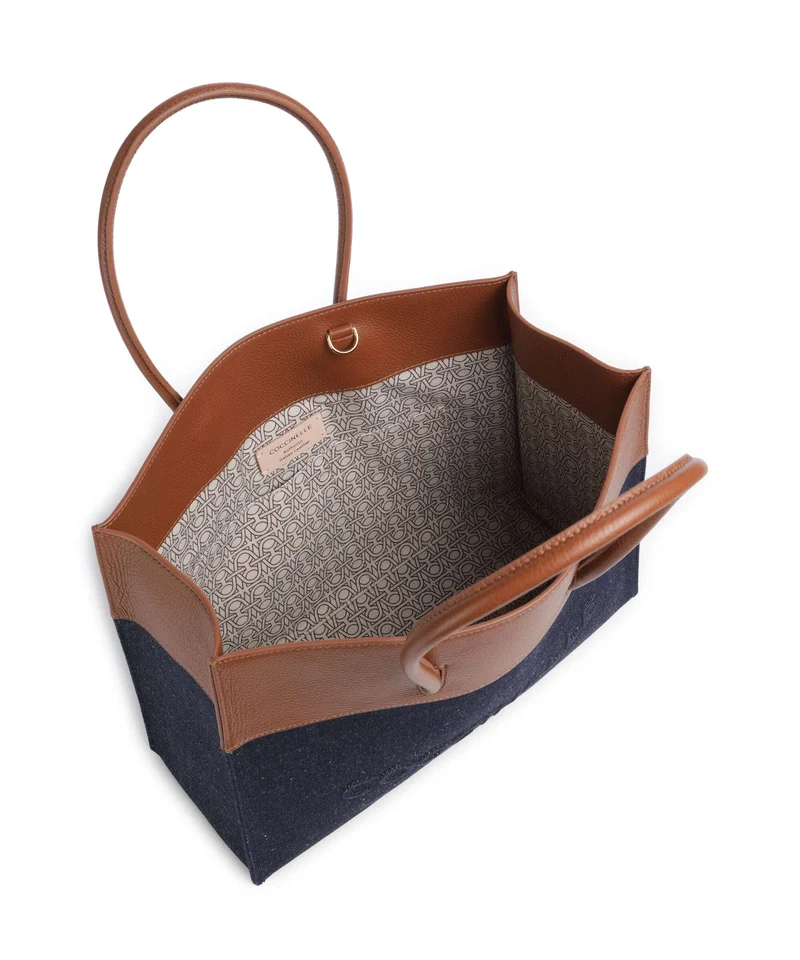 Coccinelle Myrtha Denim Shopper blue/cognac