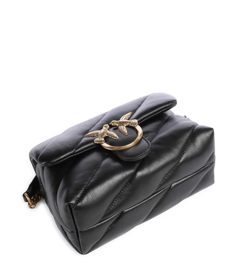 Pinko Love Puff Mini Schultertasche nero/antique gold
