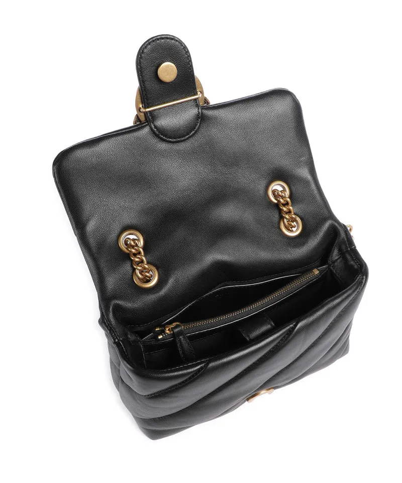 Pinko Love Puff Mini Schultertasche nero/antique gold