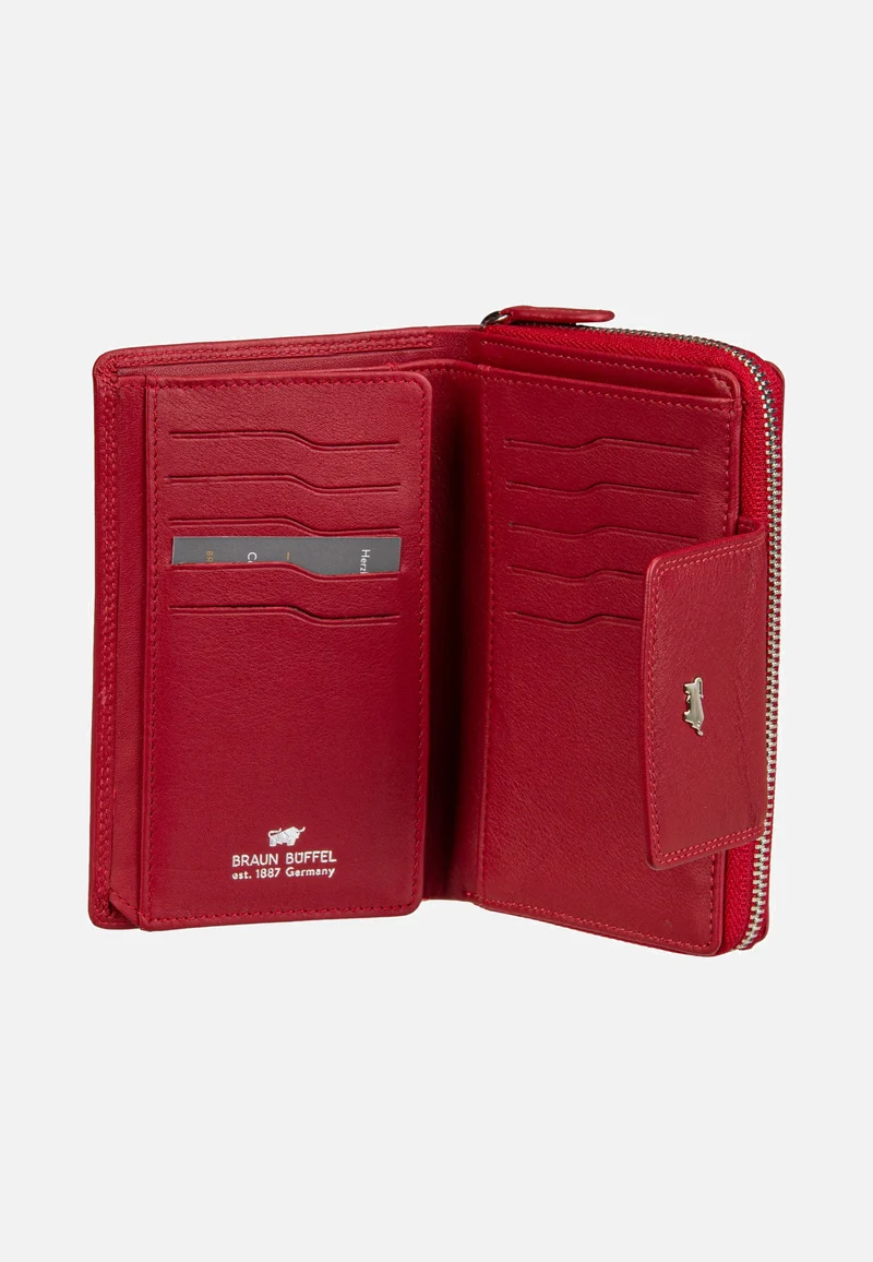 Golf RFID Zip-Wallet M 15Cs Red - Portemonnaie