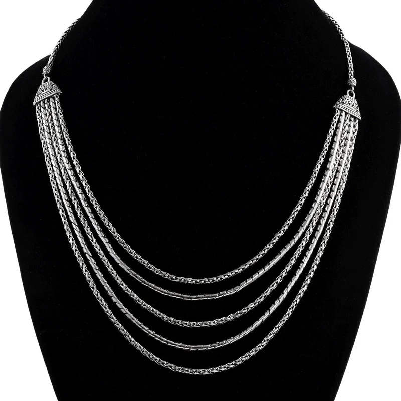 Royal Bali Kollektion - 925 Silber Halskette, ca. 50 cm, ca. 67,40g