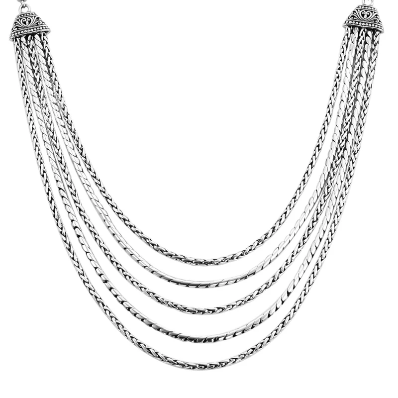 Royal Bali Kollektion - 925 Silber Halskette, ca. 50 cm, ca. 67,40g