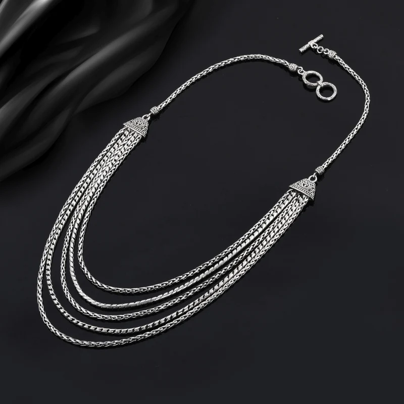 Royal Bali Kollektion - 925 Silber Halskette, ca. 50 cm, ca. 67,40g