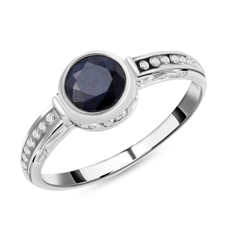 Royal Bali - Blauer Saphir Ring 925 Silber (Größe 16.00) ca. 1,75 ct