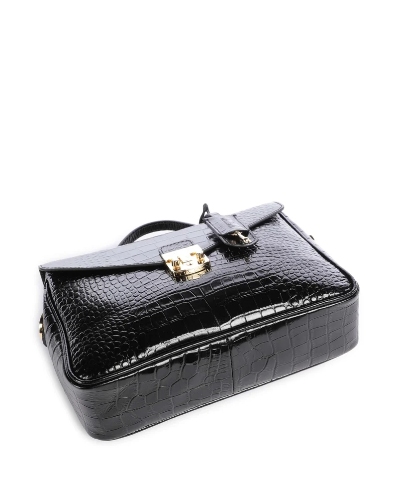 Maison Mollerus Croco Marly Umhängetasche classic schwarz