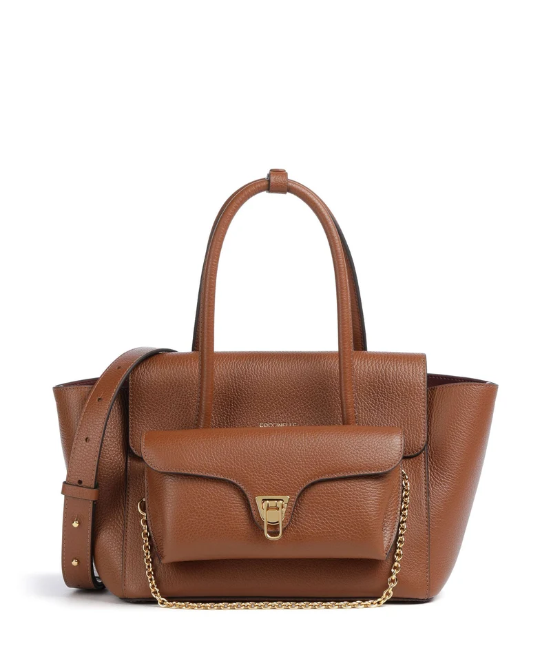 Coccinelle Beat Double Handtasche cognac
