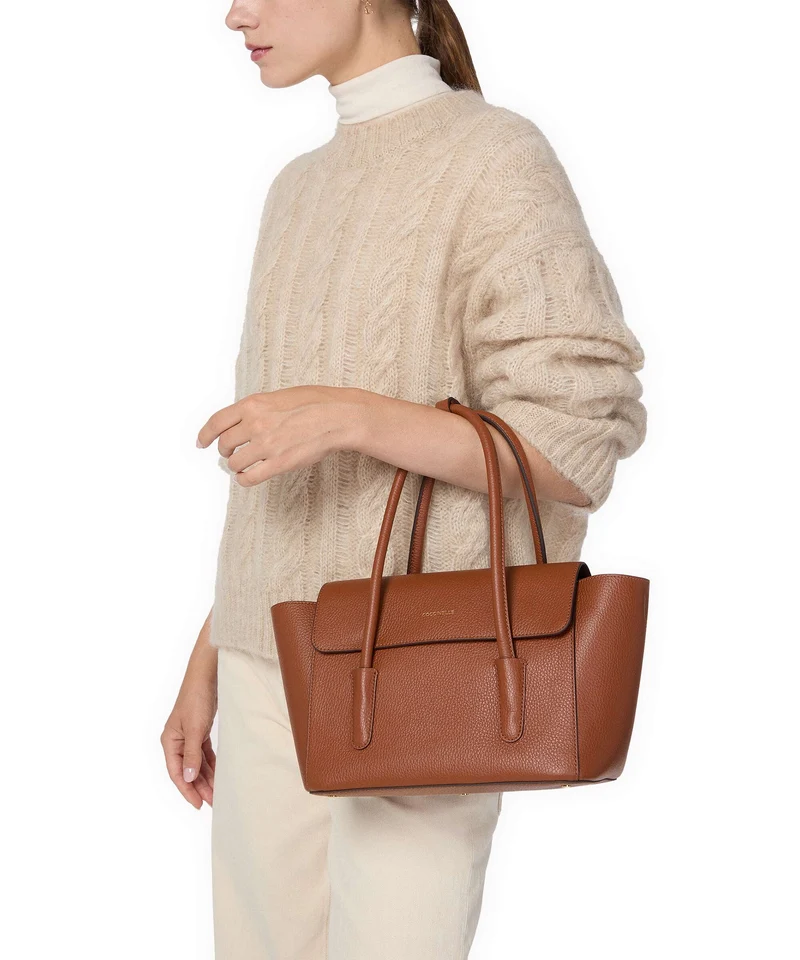 Coccinelle Beat Double Handtasche cognac