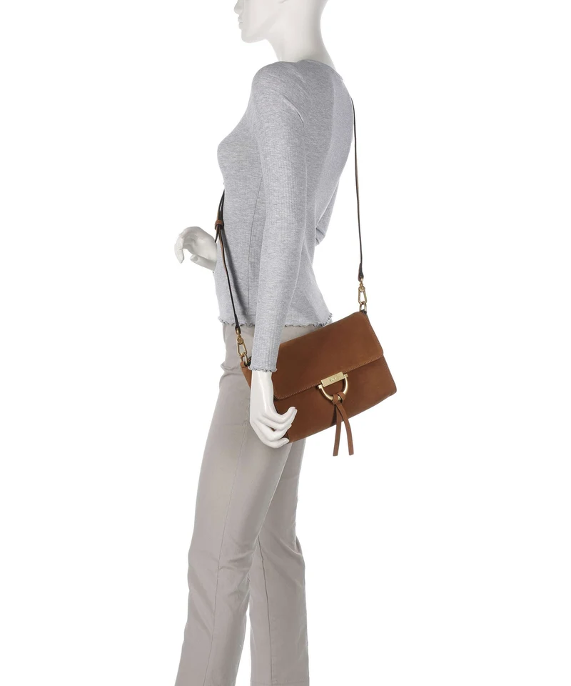 Abro Suede Temi Schultertasche cuoio