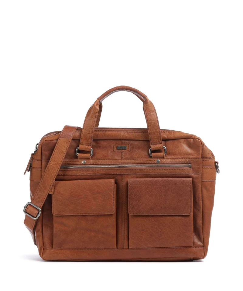 Spikes & Sparrow Bronco Aktentasche cognac