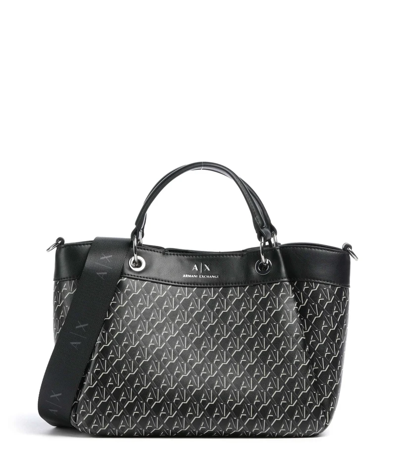 Armani Exchange Wave Monogram M Handtasche black