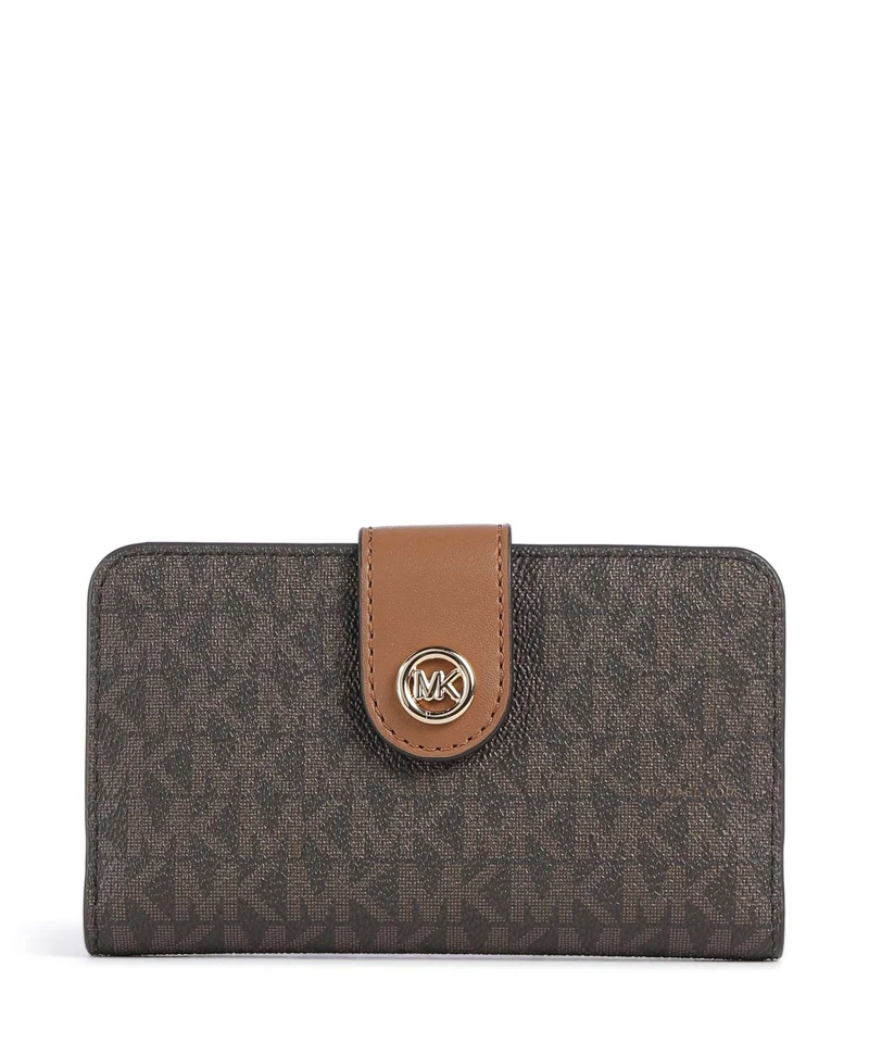 Michael Kors MK Pop Charm Medium Geldbörse brown/acorn