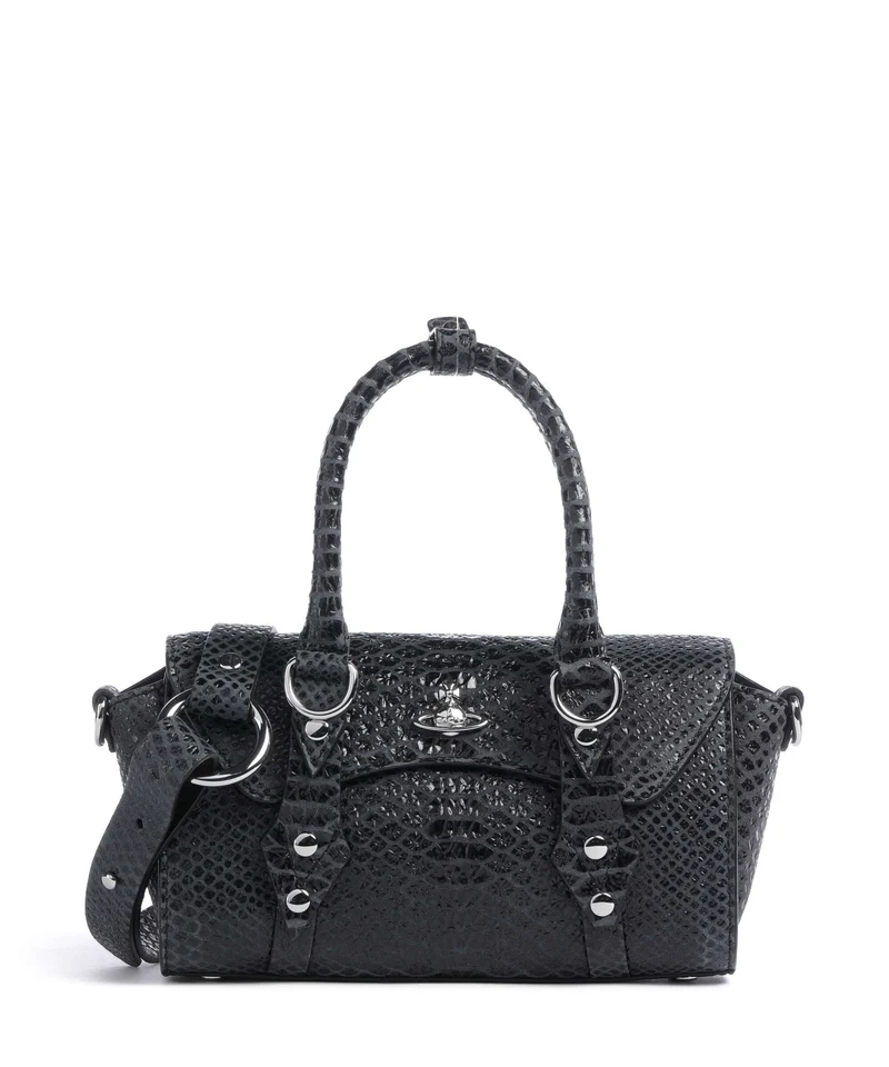 Vivienne Westwood Bettina Snake Effect Mini Handtasche dark grey