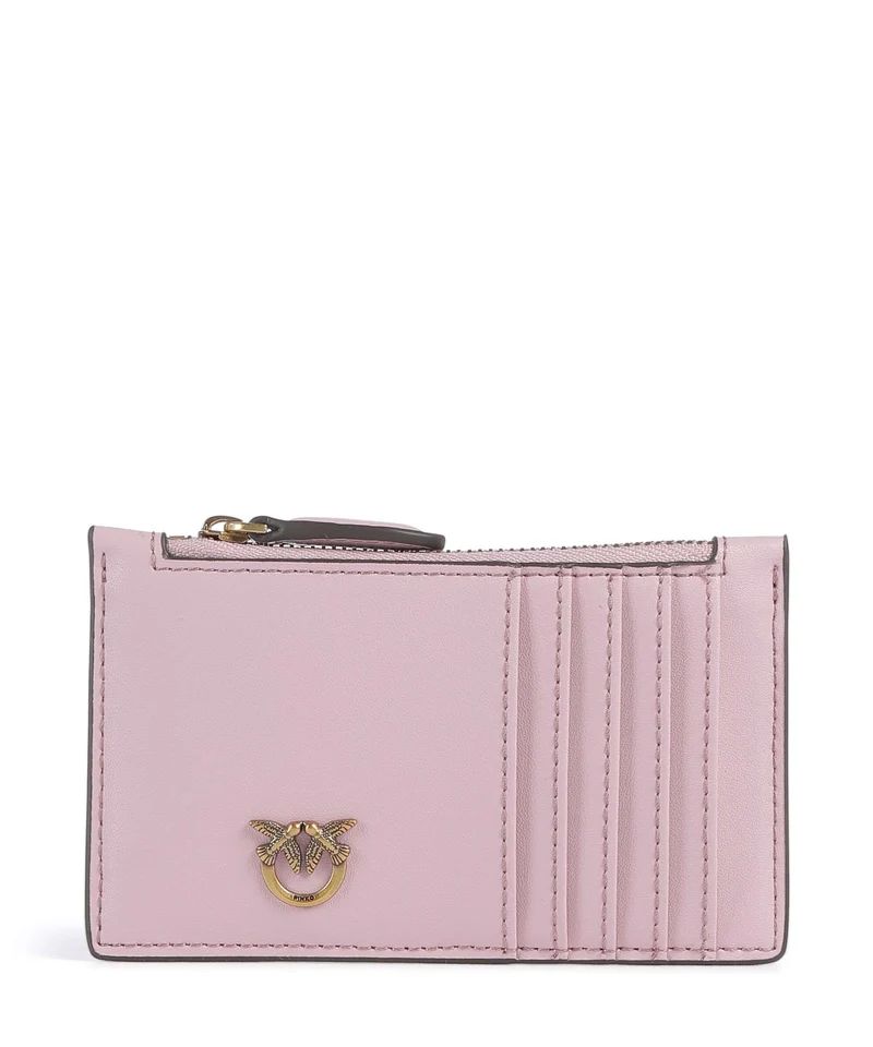 Pinko Airone Kreditkartenetui rosa chiaro/antique gold
