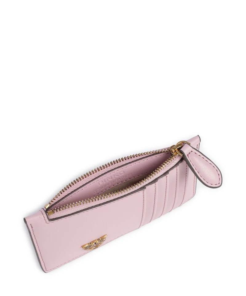 Pinko Airone Kreditkartenetui rosa chiaro/antique gold