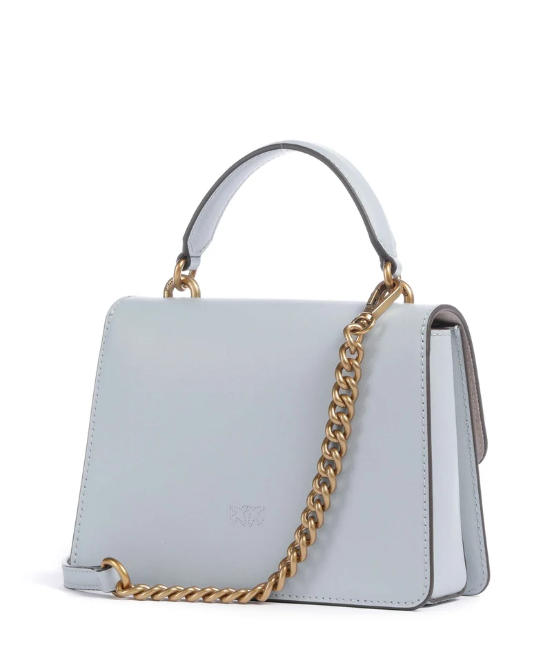 Pinko Love One Mini Handtasche azzurro celeste/antique gold