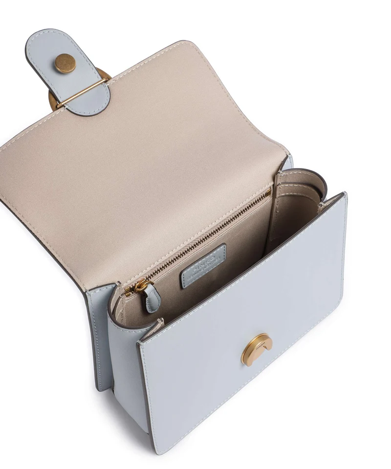Pinko Love One Mini Handtasche azzurro celeste/antique gold