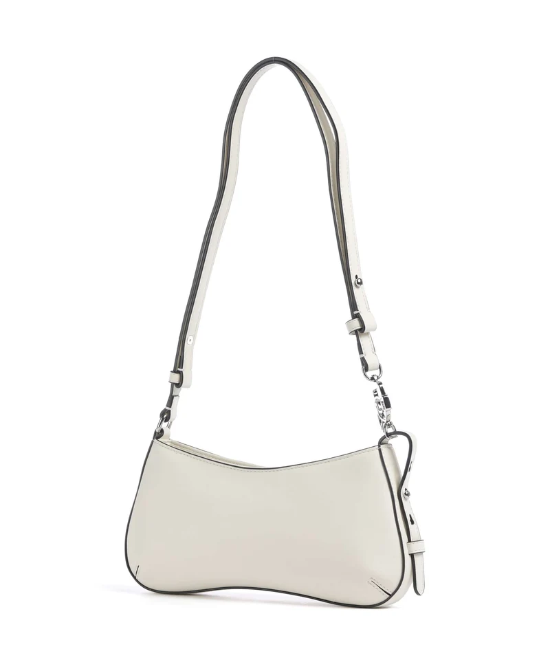 Karl Lagerfeld Ikon Smooth Schultertasche off white