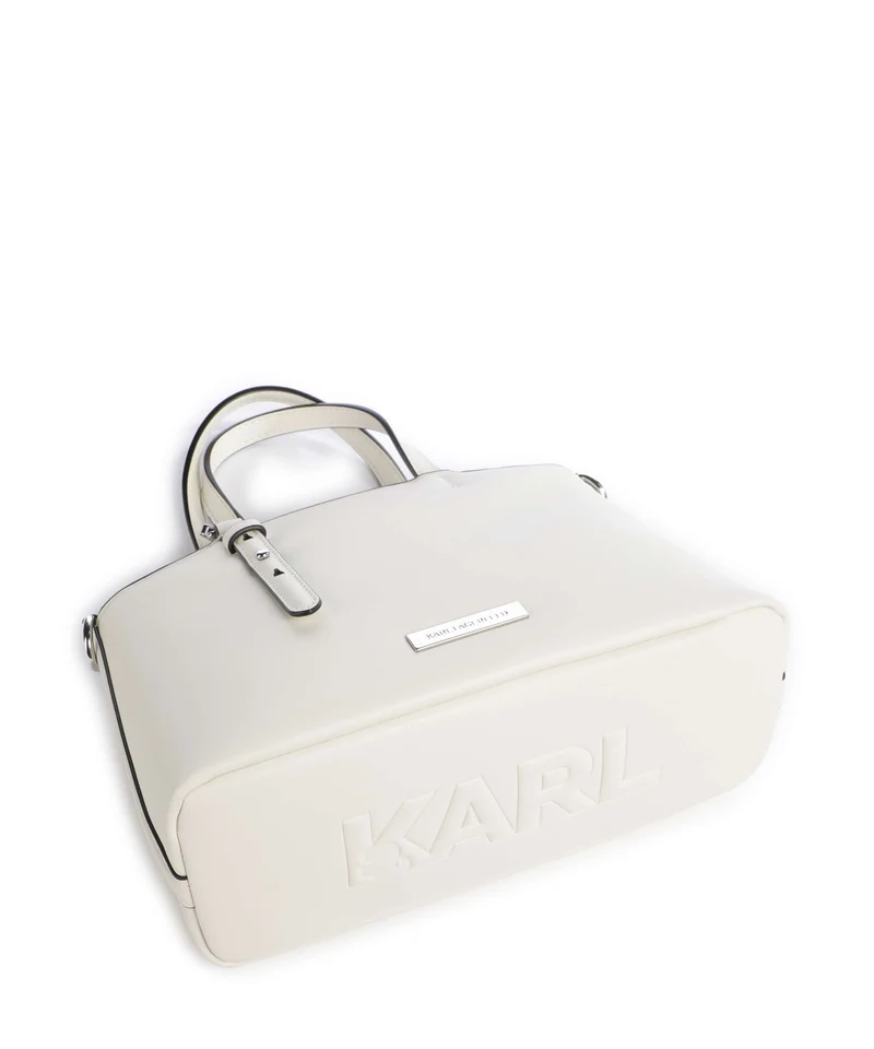Karl Lagerfeld Ikon Smooth Handtasche off white