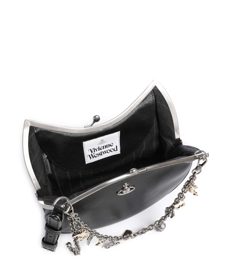Vivienne Westwood Charm Frame Supple Schultertasche black/dark silver