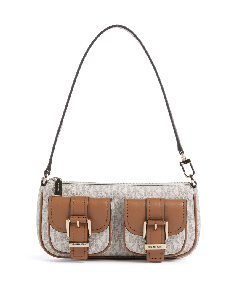Michael Kors Zoe Schultertasche vanilla/acorn
