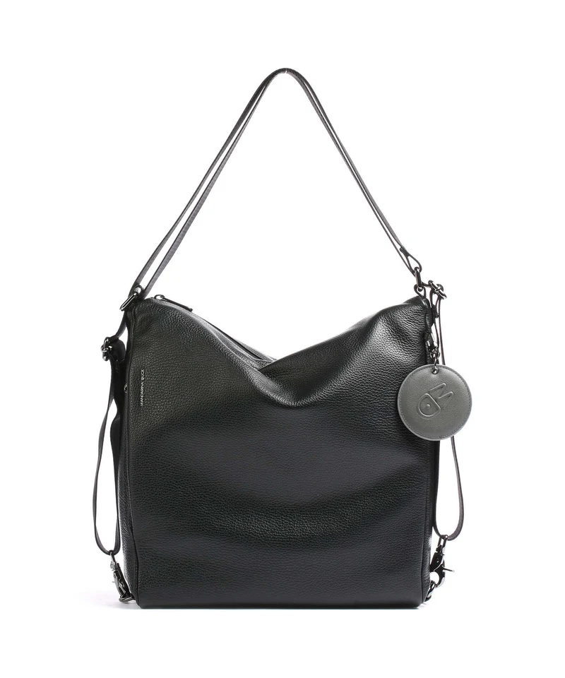 Mandarina Duck Mellow Leather Rucksack-Tasche nero