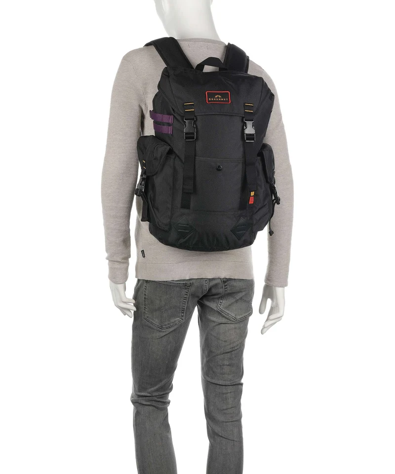 Doughnut Happy Camper Grounder Wanderrucksack black