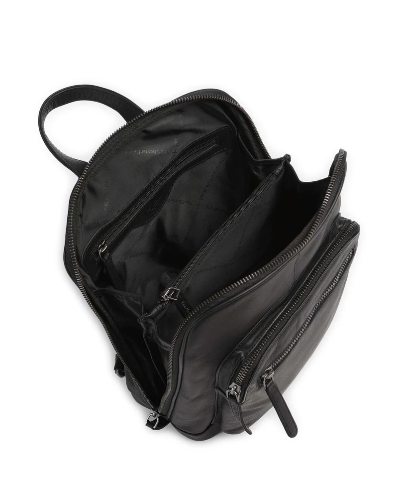 The Chesterfield Brand Wax Pull Up Cow Floran Rucksack black